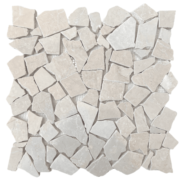 Crazy Botticino Tumbled Stone Tile Design for Australian Spaces